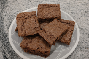 Home Soft and chewy chocolate brownies made with organic Cacao powder.