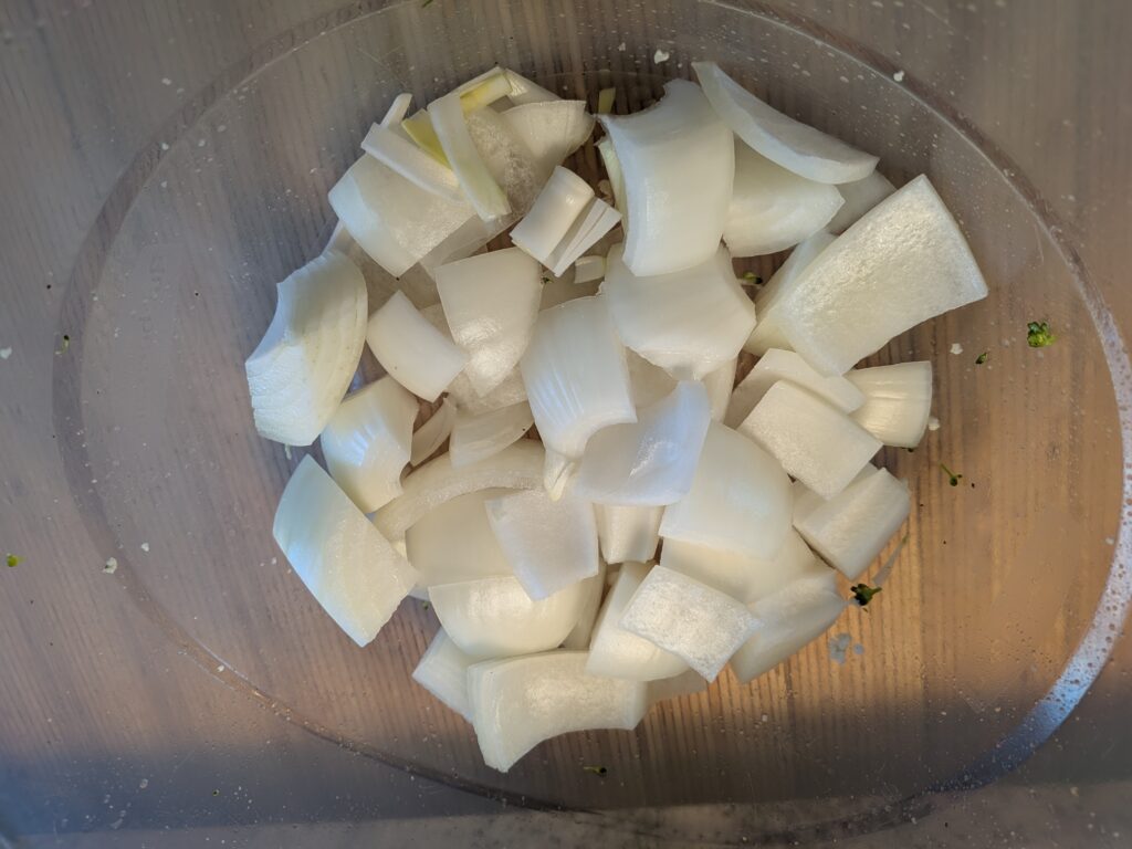 Oven Roasted Veggies diced onion