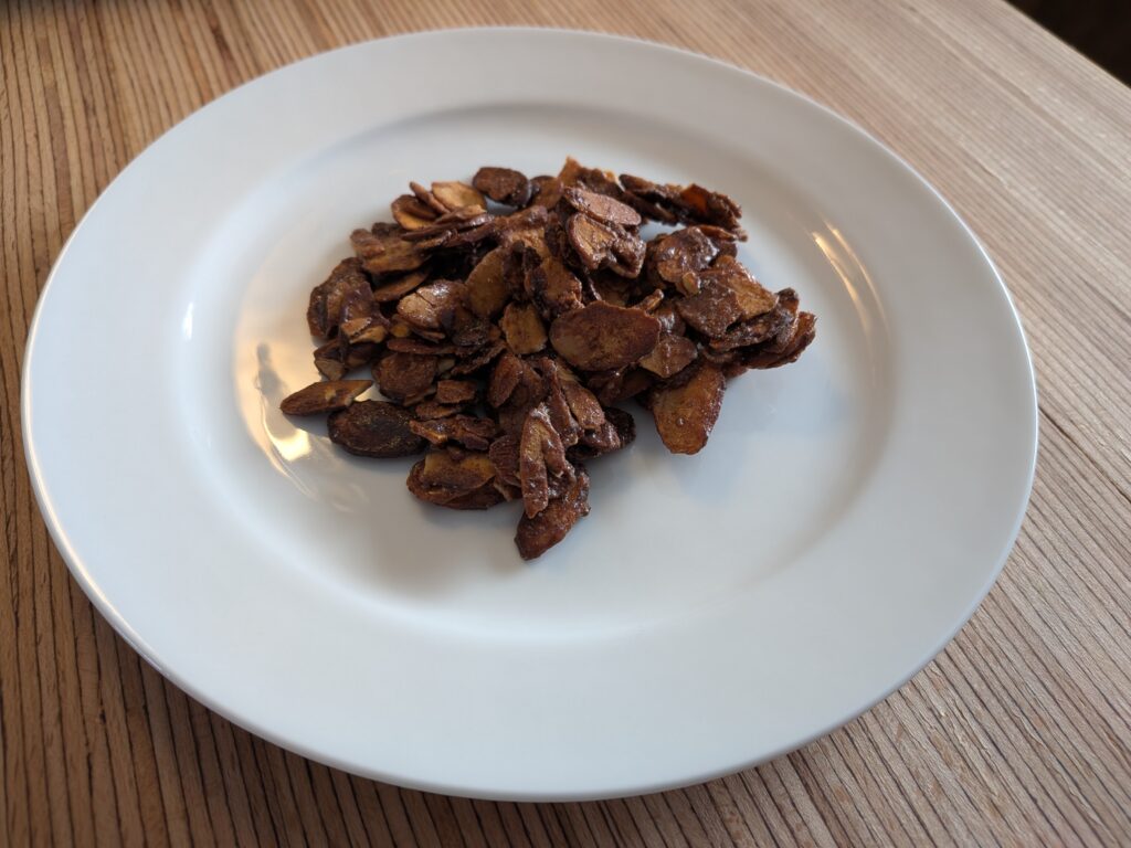 Homemade candied almonds. Makes a great salad topper, adding a nice crunch and a sweet yummy flavor.