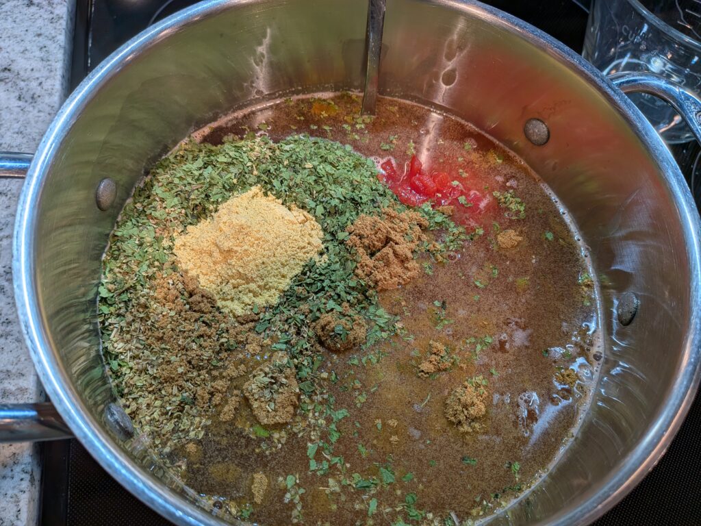 White Chicken Chili seasonings added 2