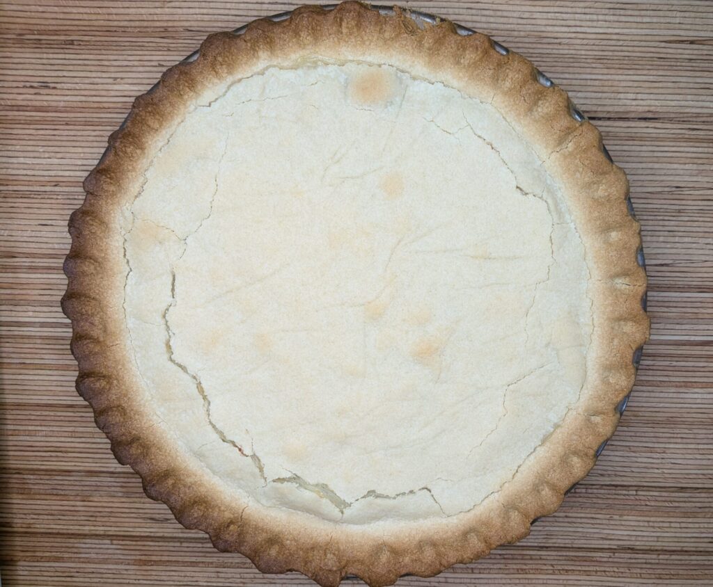Easy homemade chicken pot pie fresh out of the oven